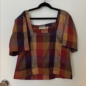 Chic Multicolor Plaid Blouse by